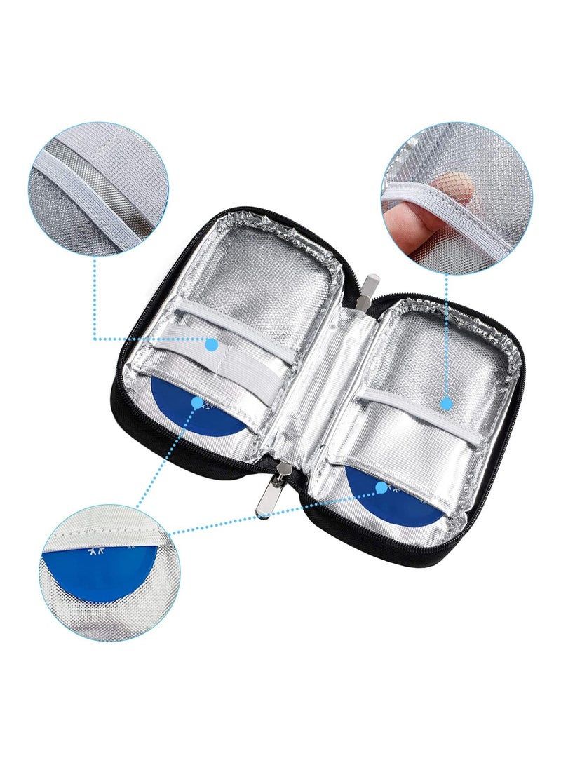 Leng Ke Insulin Cooler Travel Case for Diabetic, Insulin Cooling Case Travel Portable Insulin Pen Carrying Case Cooler Bag Organizer for Diabetic Supplies with 2 Ice Pack - Image 5