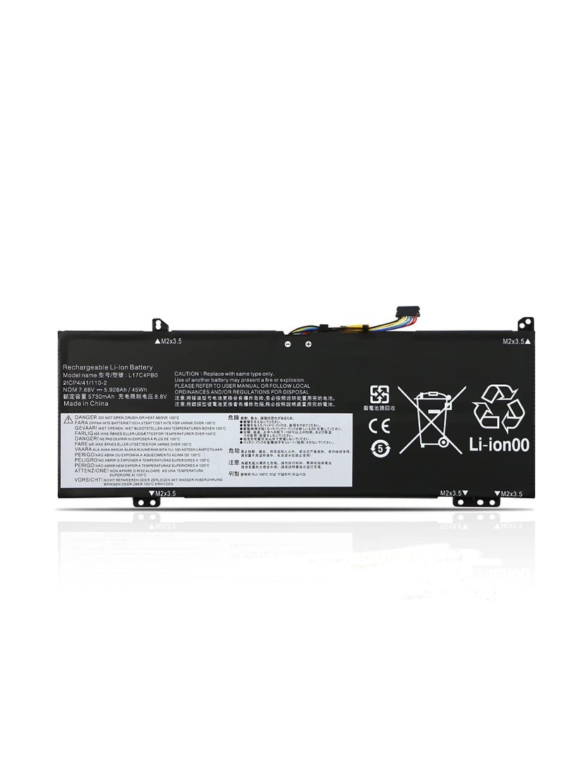 Terabyte بطارية لابتوب 7.68 فولت 45 واط ساعة 5928 مللي أمبير L17C4PB0 متوافقة مع لينوفو فليكس 6-14ARR 6-14IKB آيديا باد 530S-14IKB 530S-14ARR 530S-15IKB يوغا 530-14ARR 530-14IKB - Image 1