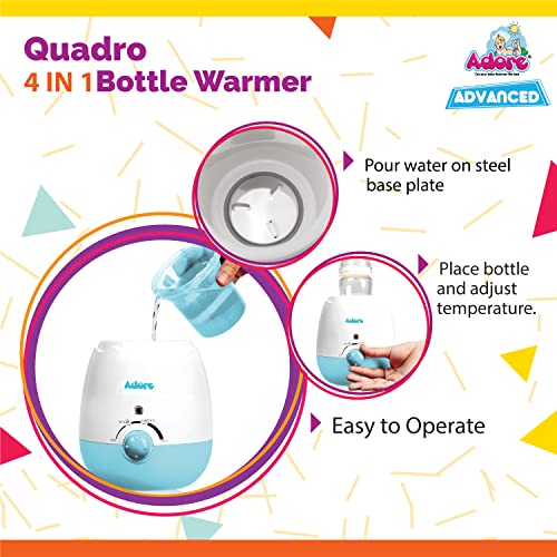 Adore 4 in 1 Baby Bottle Warmer & Sterilizer with 1 Year Warranty- Portable Baby Milk Bottle Warmer, Food Warmer & Juice Squeezer 1 Year Warranty) - Image 4