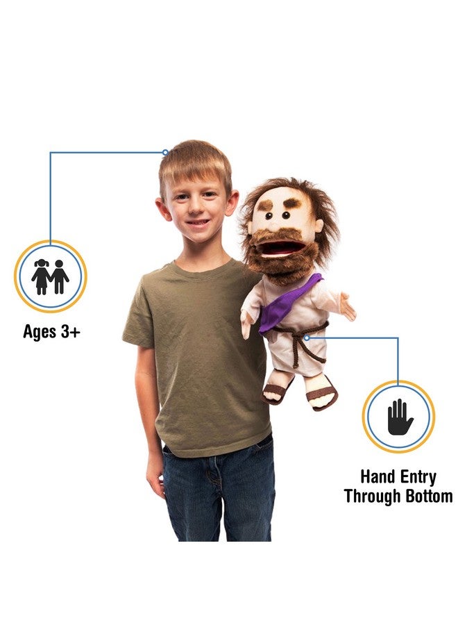 Silly Puppets 14" Jesus w/Rope Belt, Bible Character, Hand Puppet  - Image 2