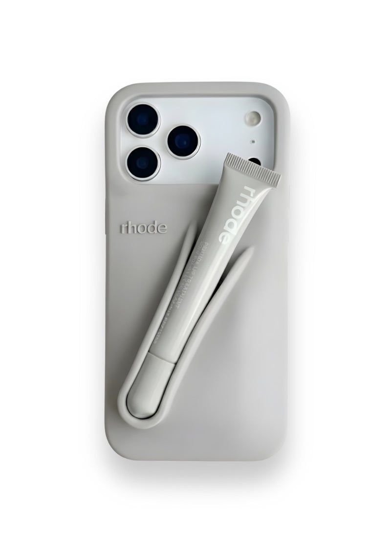 رود حامل ملمّع شفاه سيليكون لهاتف آيفون 17 برو ماكس، كمّ/جراب لبلسم الشفاه يُلصق على الهاتف، حامل شفاه لاصق – غير مُعطّر - Image 1