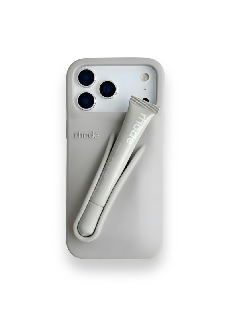 rhode Silicone Lip Gloss Holder for iPhone 17 Pro Max, Stick-On Lip Balm Sleeve Phone Case, Adhesive Lip Holder - Unscented - Image 1