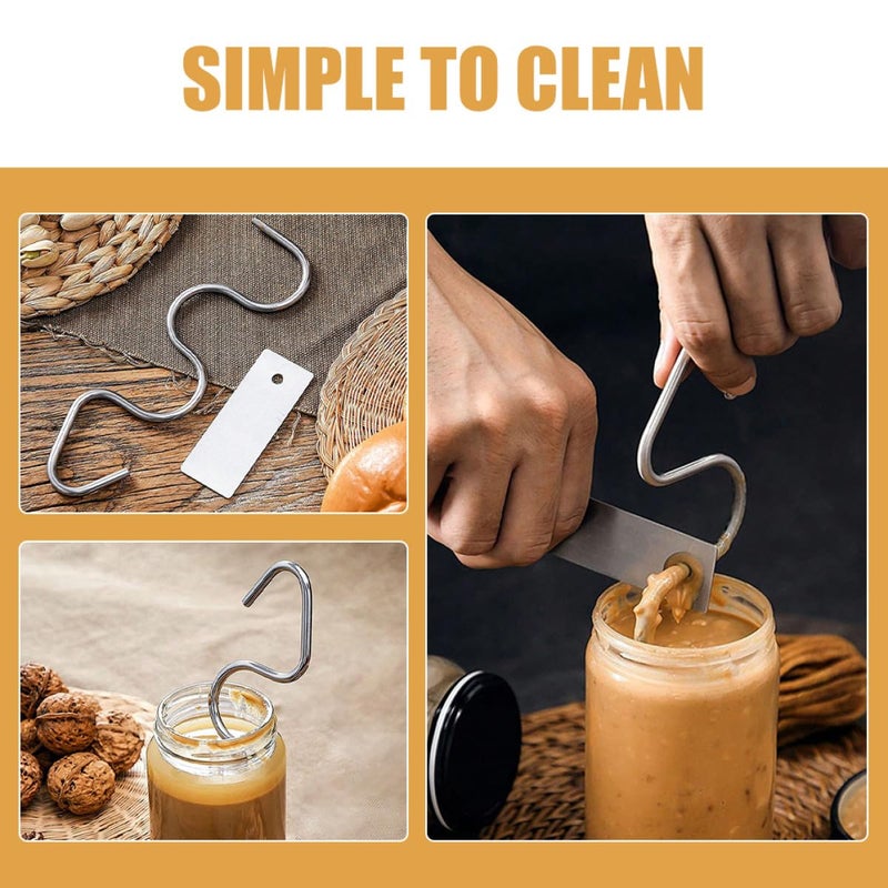 Stainless Steel Nut Butter Stirrer Portable Kitchen Mixing Tool for Smooth Sauce Jam - Image 4