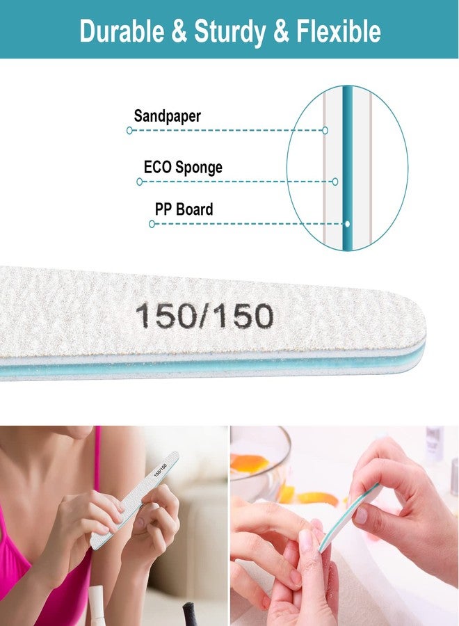 Diesisa 15pcs 150/150 Grit Nail Files for Natural Nails, Double Sided Emery Boards for Nails, Professional Nail Files for Acrylic Nails for Home & Salon (limas para manicura) - Image 3