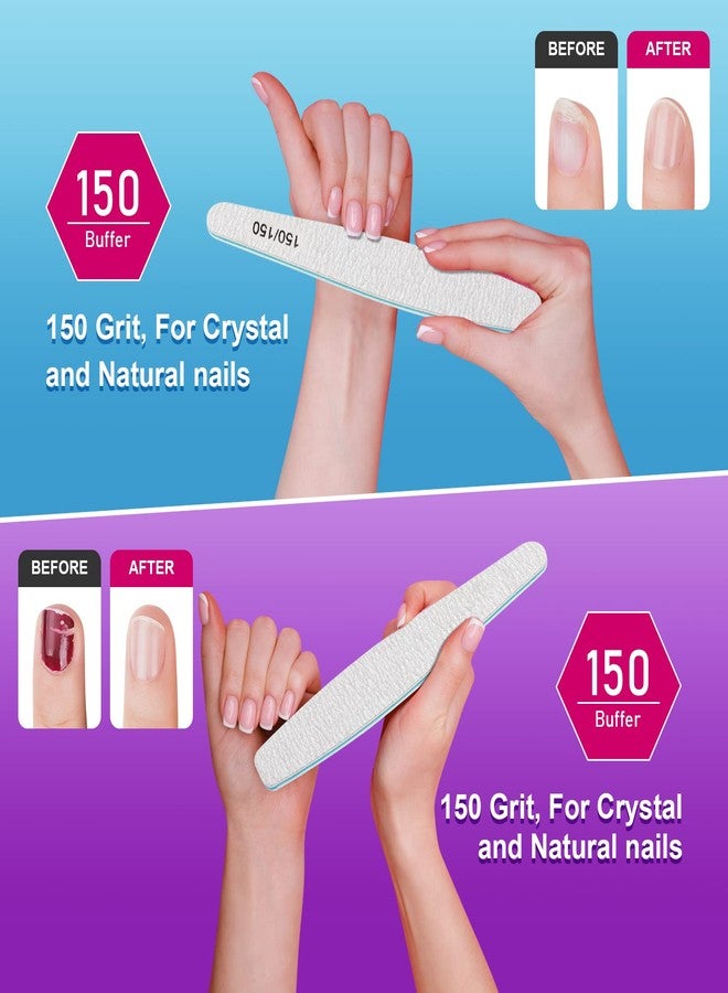 Diesisa 15pcs 150/150 Grit Nail Files for Natural Nails, Double Sided Emery Boards for Nails, Professional Nail Files for Acrylic Nails for Home & Salon (limas para manicura) - Image 2