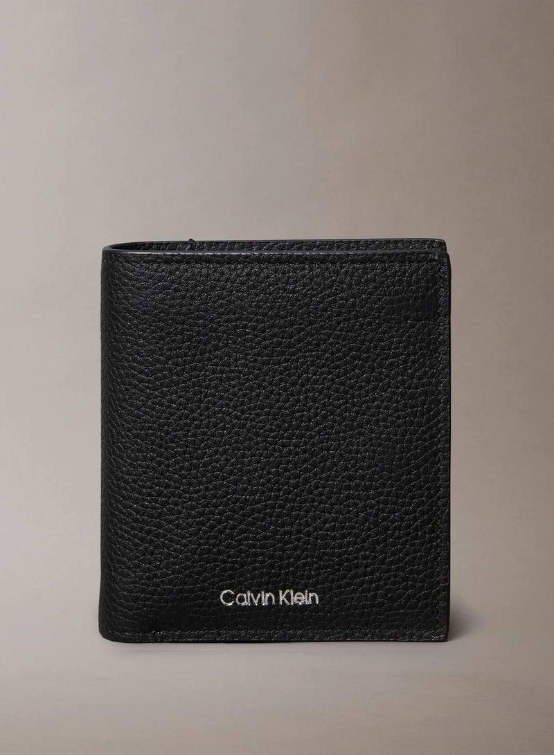 CALVIN KLEIN Leather RFID Foil Logo Trifold Wallet - Image 1