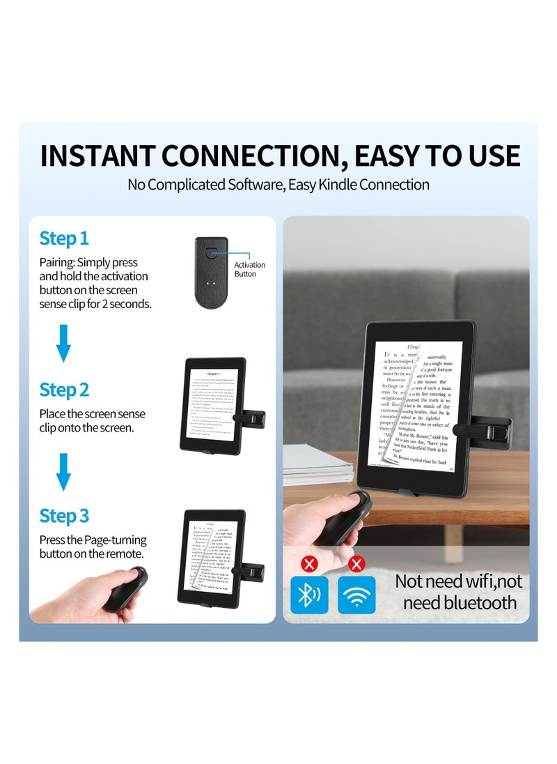 SYOSI Remote Control Page Turner, for Kindle Paperwhite Oasis Reading, Kindle Accessories with Holder, E-Reader Controller, Remote Control Page Turner for iPads, Smartphones, and Android Tablets  - Image 4