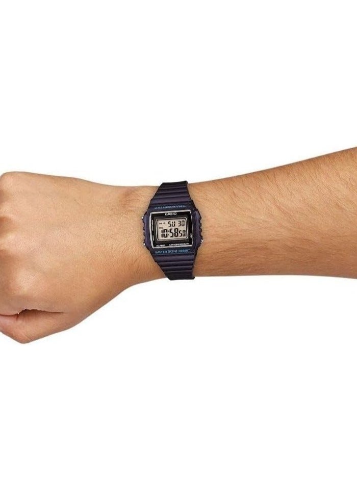 CASIO Casio W-215H-1AVDF Men's, Casual, Grey Dial, Black Band - Image 3