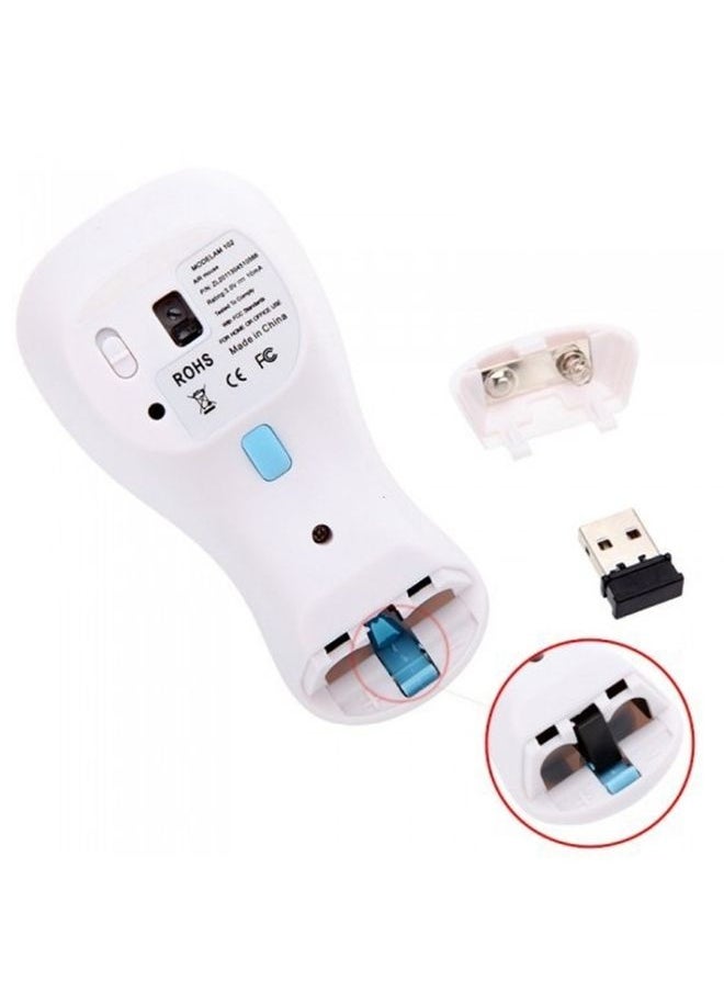 NIBEMINENT PR-01 6D Gyroscope Fly Air Mouse 2.4G USB Receiver 1600 DPI Wireless Optical Mouse for Computer PC Android Smart TV Box (Red + White)  - Image 3