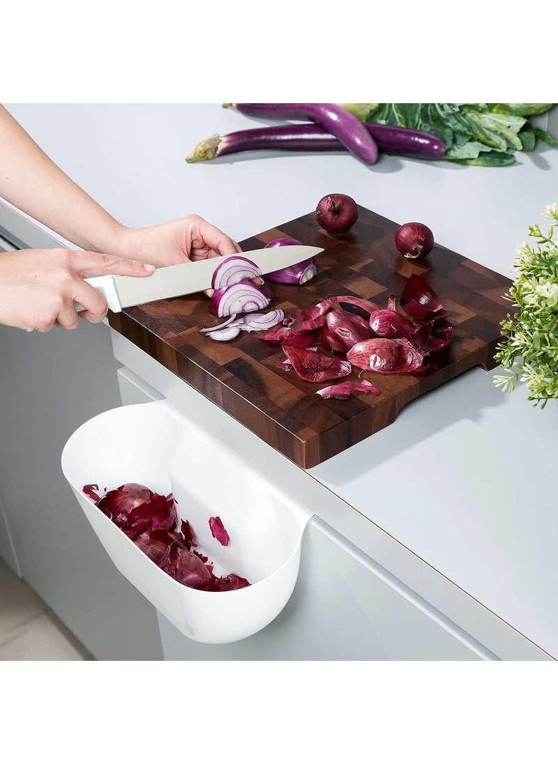 KWIZEAN KWIZEAN Hanging Kitchen Trash Can Foldable Waste Bin for Kitchen Kitchen Cabinet DoorCollapsible Hang Small Plastic Garbage Can for CabinetCarBedroomBathroom Pack Of 1  - Image 2