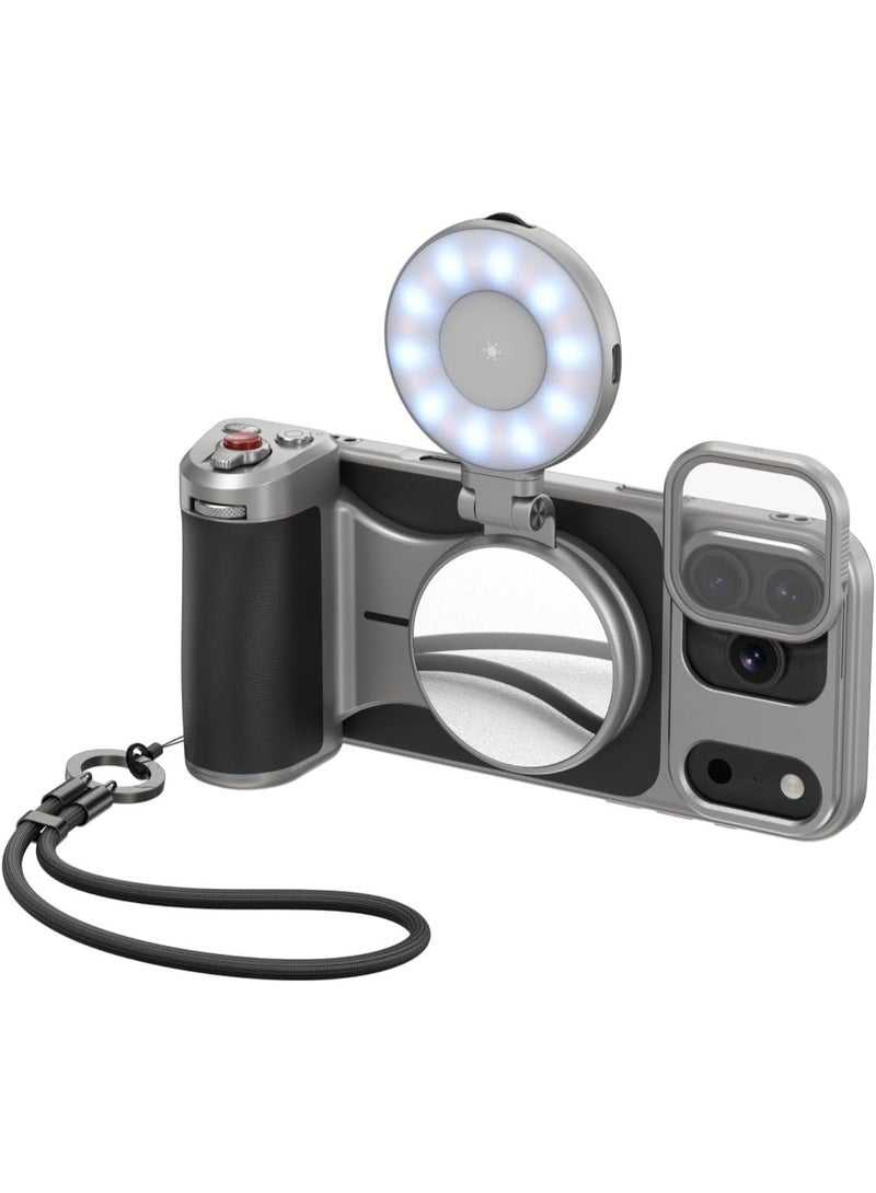 TELESIN Master Grip Kit for iPhone 17 Pro Max Magnetic Phone Camera Grip with C03 Selfie Light and UV Filters Creator Kit with Built in 3200mAh Battery Wireless Charging and Cooling Graphene Case - Image 1