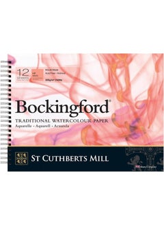 St Cuthberts Mill Bockingford Hot Press Spiral Watercolor Block 13 x 18 cm 300 gr 12 Sheets 