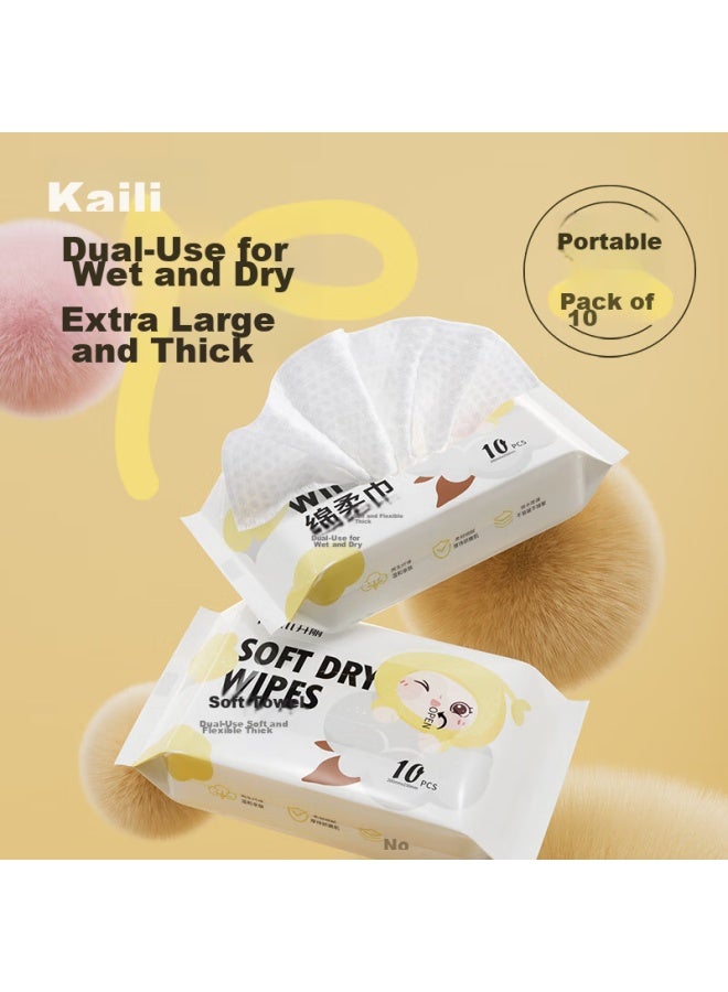 Kaili Baby Soft Wipes, Infant And Child Soft Tissues, Newborn Facial Tissues, 10 Sheets Per Pack - Image 1