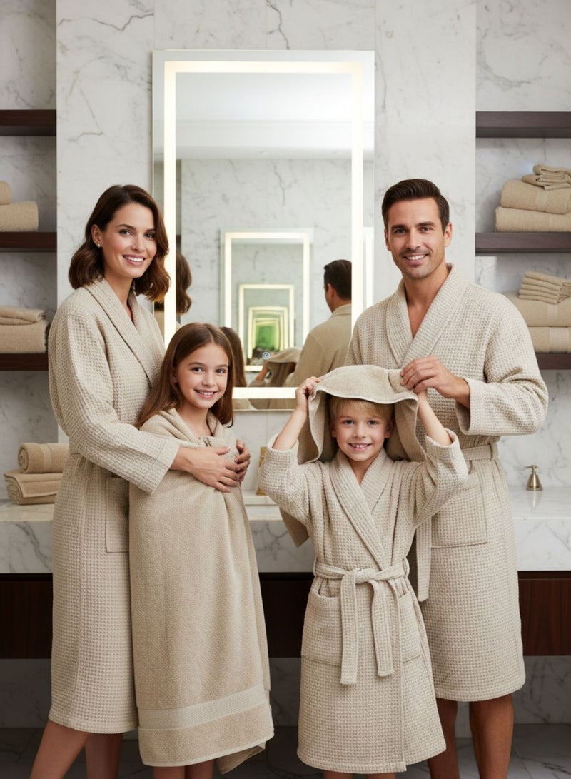 1 تشيس طقم مناشف قطنية 100% مكون من 10 قطع - 600 غرام/متر مربع، فاخر، بيج اللون، مناسب للحمام واليدين والغسيل - Image 4