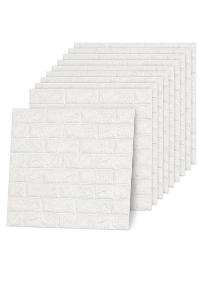 eBasket (20 pieces) of 3D wall stickers, made of polyethylene foam, safe for home use (white color), self-adhesive - Image 1