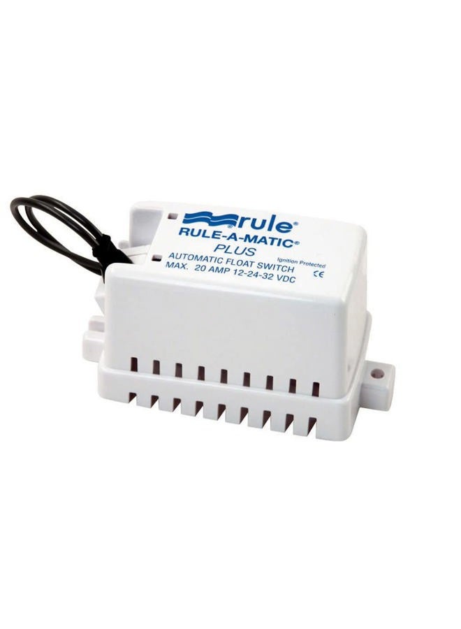 40A Rule-A-Matic Plus Bilge Pump Float Switch, 12, 24 or 32 Volt, Moisture Tight Seals, White, Small