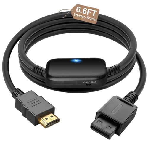 Herfair Wii to HDMI Cable, Wii HDMI Adapter, Wii2HDMI Converter Support 4:3/16:9 Aspect & All Display Modes with 1080P/720P Switch for Nintendo Wii/WiiU, Plug & Play -6.6FT - Image 1