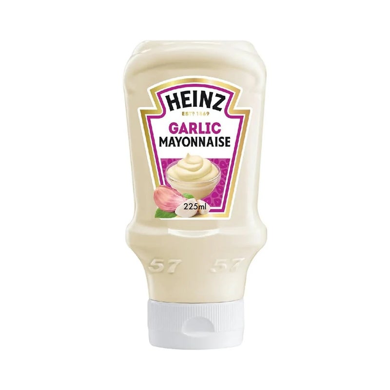 Heinz مايونيز هينز بالثوم بنكهة الثوم في زجاجة قابلة للعصر - 225 مل - Image 1