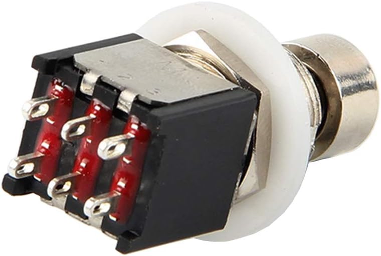 E Support 5Pcs DPDT Latching ON/ON Foot Switch Guitar Effects Pedal Metal Stomp Box 6pin Push Button - Image 2