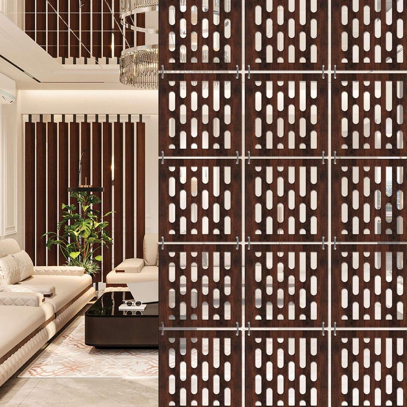 Random فاصل غرفة معلق عشوائي 12 قطعة مع خطافات لوحات تقسيم زخرفية حديثة لغرفة النوم وغرفة المعيشة ومنطقة الطعام وبيت العبادة RSD4128 - Image 1