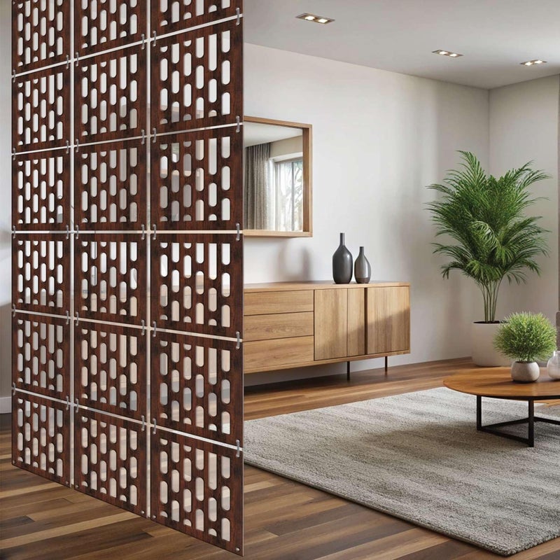 Random فاصل غرفة معلق عشوائي 12 قطعة مع خطافات لوحات تقسيم زخرفية حديثة لغرفة النوم وغرفة المعيشة ومنطقة الطعام وبيت العبادة RSD4128 - Image 2