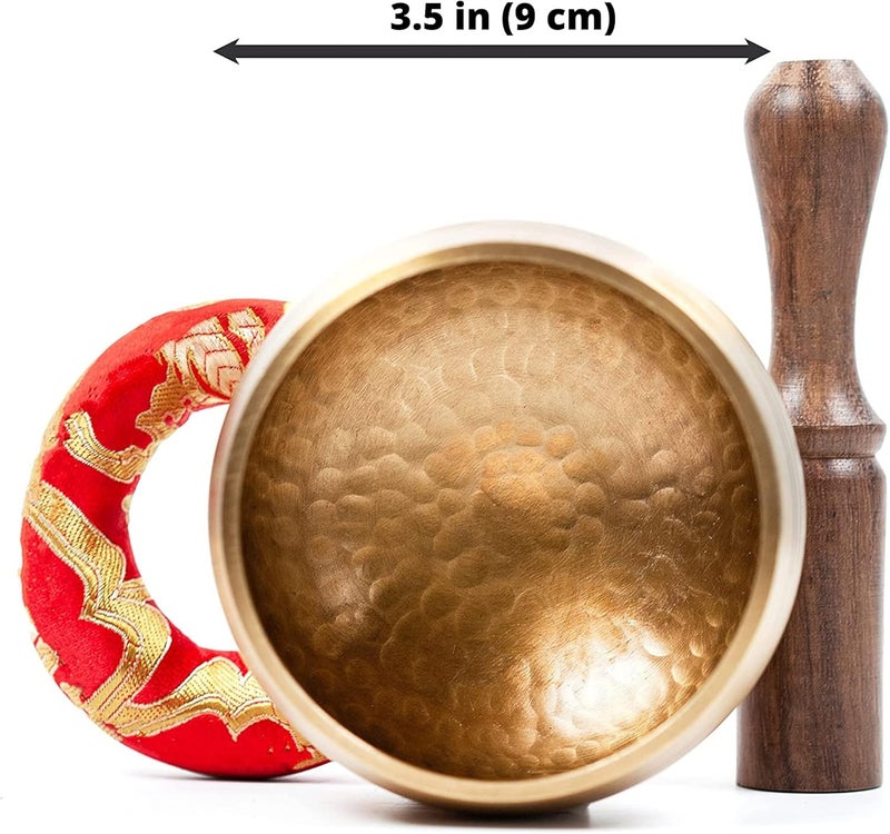 HIMALAYAN BAZAAR Tibetan Singing Bowl Set Bronze - Master Healing Grade - Pure Tone (3.5") - Image 5