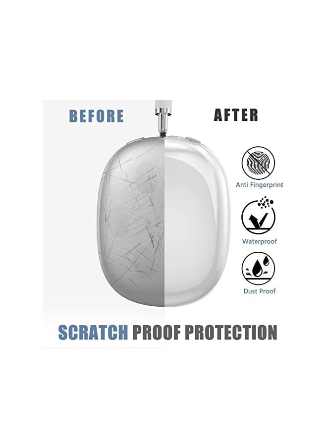 Zaboon - Airpods Max Case Soft Clear Cover Protection Transparent Tpu Skin Anti Scratch Protective Cover Ear Cup Anti Dust Slim Silicone Cover - Image 1