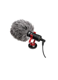 Generic Microphone Universal Cardioid Microphone Compatible with Smartphone, Camera , Tab, Laptop Pad And Pc With Phone Clip Windshield Shock Mount Black  - Image 1
