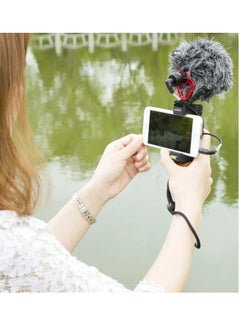Generic Microphone Universal Cardioid Microphone Compatible with Smartphone, Camera , Tab, Laptop Pad And Pc With Phone Clip Windshield Shock Mount Black  - Image 3