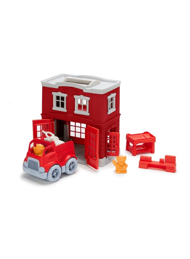 Green Toys Fire Station Playset - CB2 - Image 1