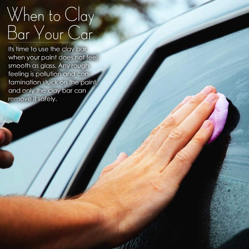 ROKKES Clay Bar Car Detailing Clay - ClayBars Magic Clay Bar Kit, Premium 4Block x100g Mild Grade Auto Clay Bar with Washing and Adsorption Capacity for Glass, Vehicles and Much More Cleaning, Towel Included - Image 2