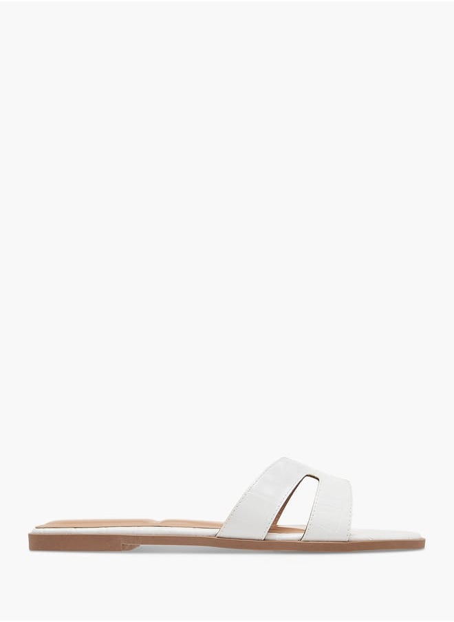 Celeste Women's Textured Slip-On Flat Sandals  - Image 3