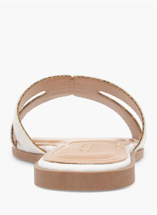Celeste Women's Textured Slip-On Flat Sandals  - Image 5