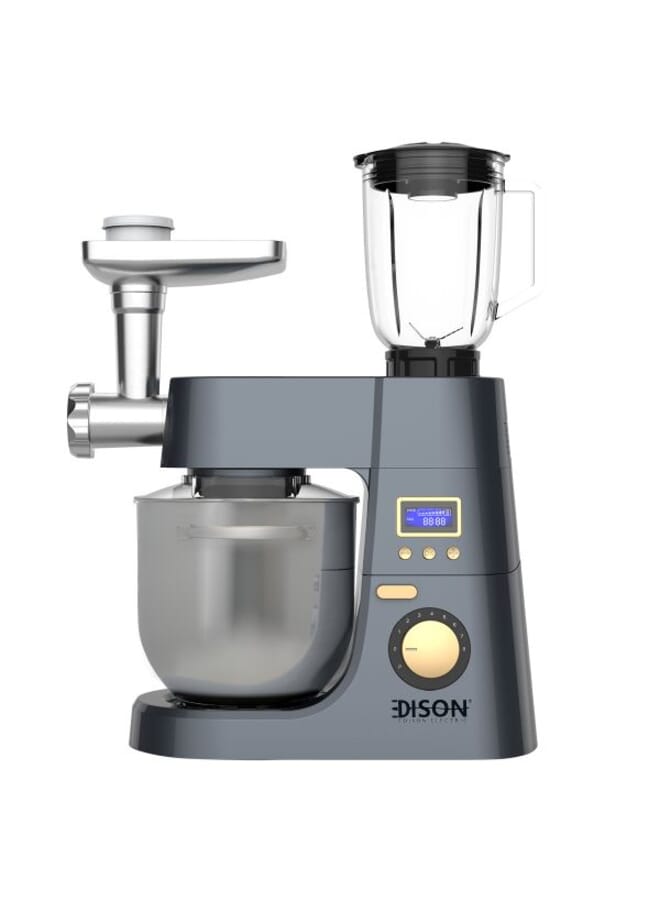 اديسون عجانة تتانيوم 4 وظائف 6.5 لتر استيل رمادي غامق 1800 واط - Image 1