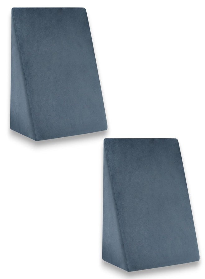 CUSHIO Wedge Pillow | Memory Foam & High Resilience Foam | Bed Wedge Pillow for Back Support, Acid Reflux - Standard Size (Grey) Pack of 2 - Image 1