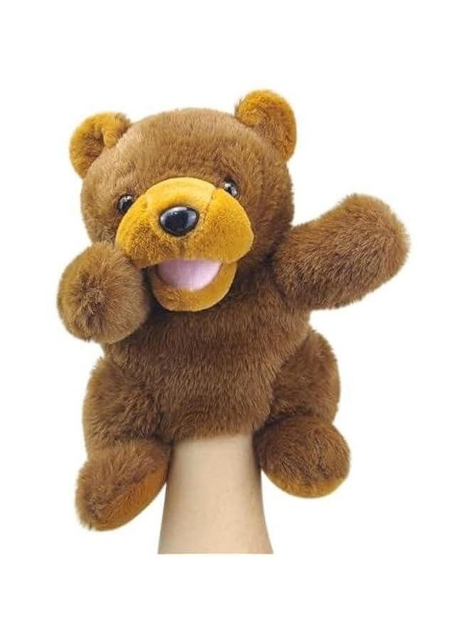 Hand Puppets Bear Puppet,10 Animal for Kids，Hand Toddlers 1-3 and Kids with Movable Mouth,Sloth Stuffed Plush Toy Gift Interactive Storytelling  - Image 1