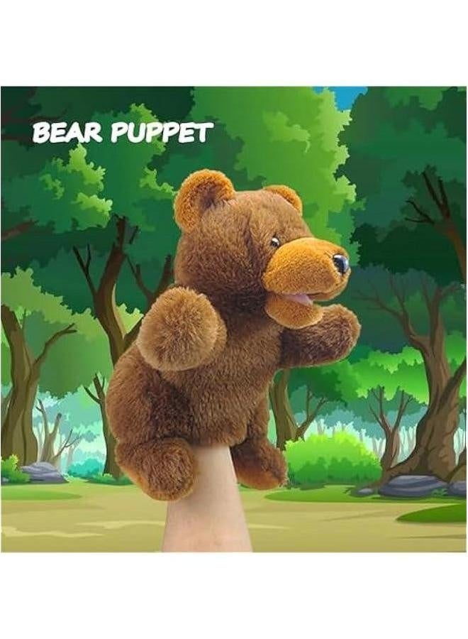 Hand Puppets Bear Puppet,10 Animal for Kids，Hand Toddlers 1-3 and Kids with Movable Mouth,Sloth Stuffed Plush Toy Gift Interactive Storytelling  - Image 5