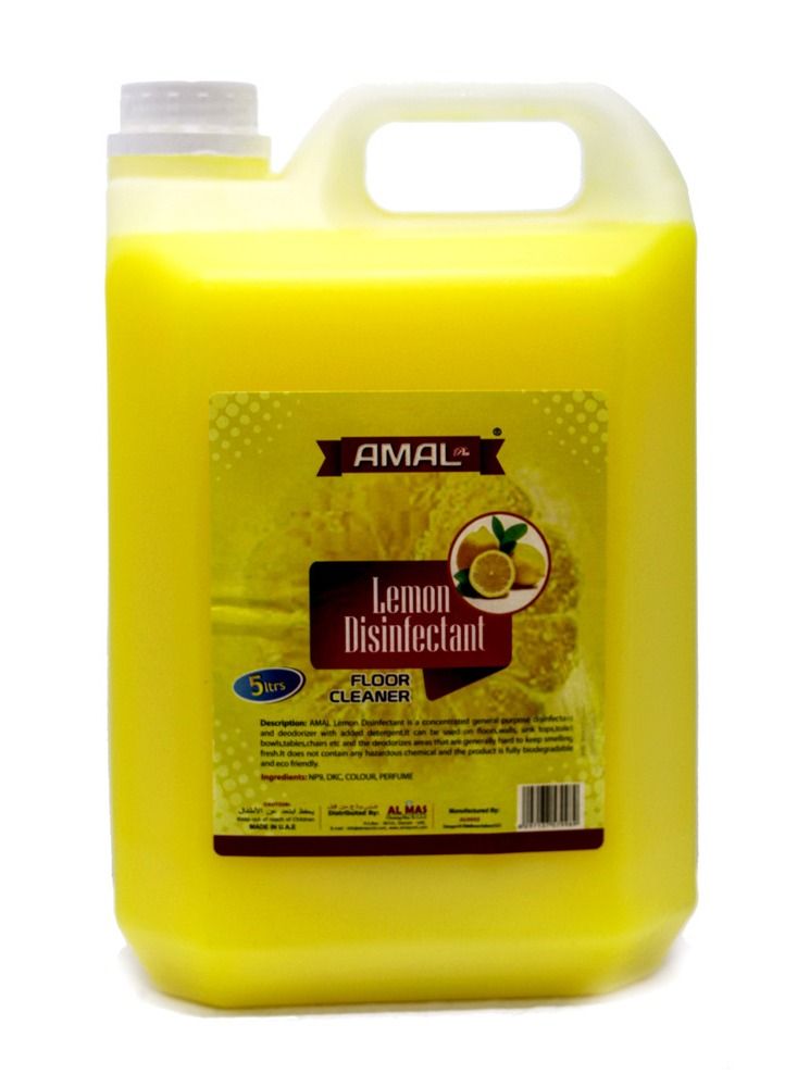 Amal Plus Floor Cleaner - Lemon Disinfectant 5Litre