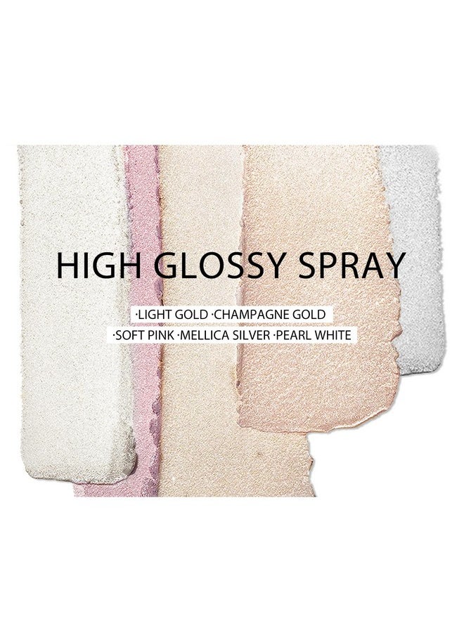 KYDA Highlighter Powder Spray, Glitter High Gloss Spray Shimmer Sparkle Powder Makeup Spray, For Face Body Cosmetic-Champagne Gold  - Image 3