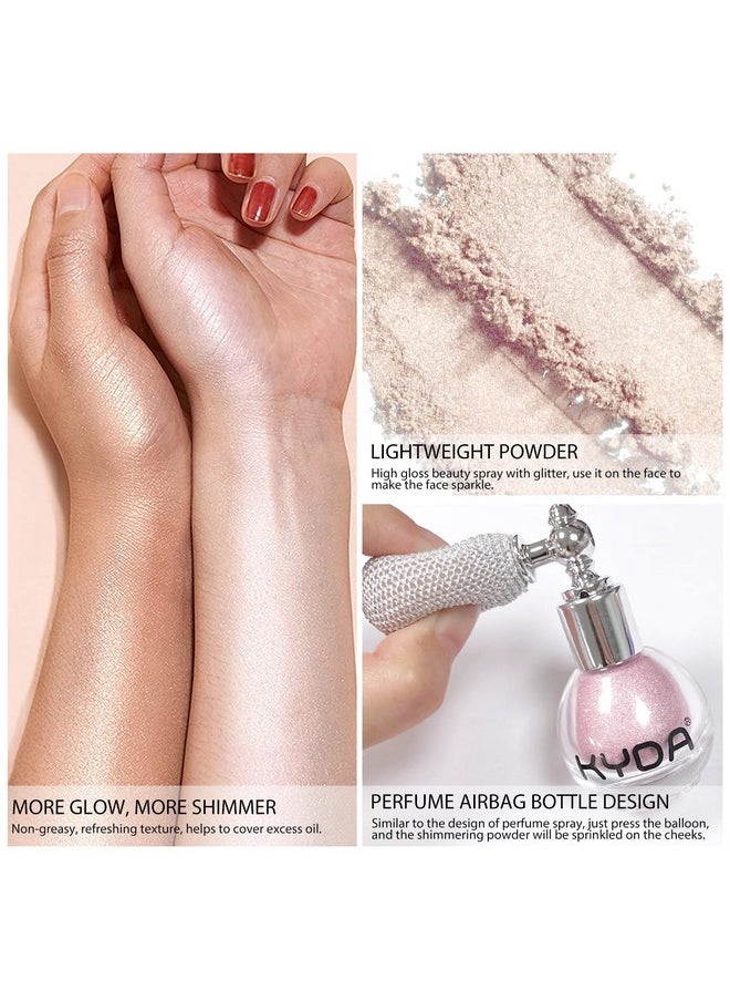 KYDA Highlighter Powder Spray, Glitter High Gloss Spray Shimmer Sparkle Powder Makeup Spray, For Face Body Cosmetic-Champagne Gold  - Image 5