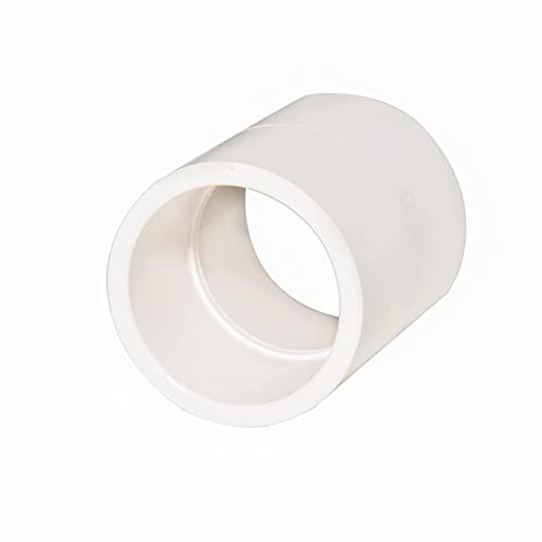 FangKingNo 5pcs 1.25Inch PVC Pipe Coupling Adapter Pipe Fittings Couplers (Slip to Slip) Schedule 40 Easy to Install,and High Tensile for Home or Industrial Use White (Pack of 5) (1 1/4") - Image 2