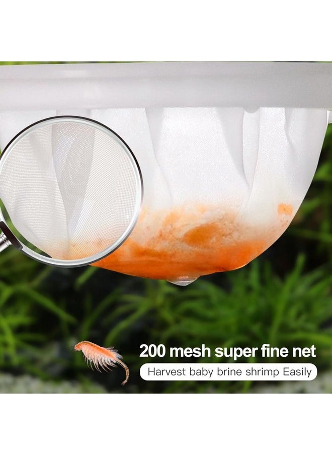 VAYINATO - 1 Pcs 200 Micron Aquarium Nylon Baby Brine Shrimp Sieve Net (White) By Petzlifeworld - Image 1