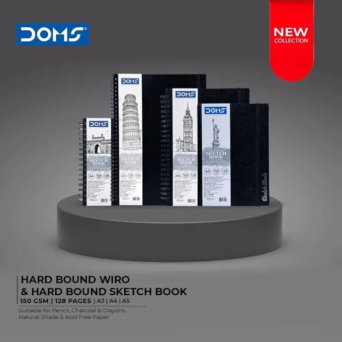 HARD BOUND TWIN WIRO SKETCH BOOK, A3 SIZE - Image 2