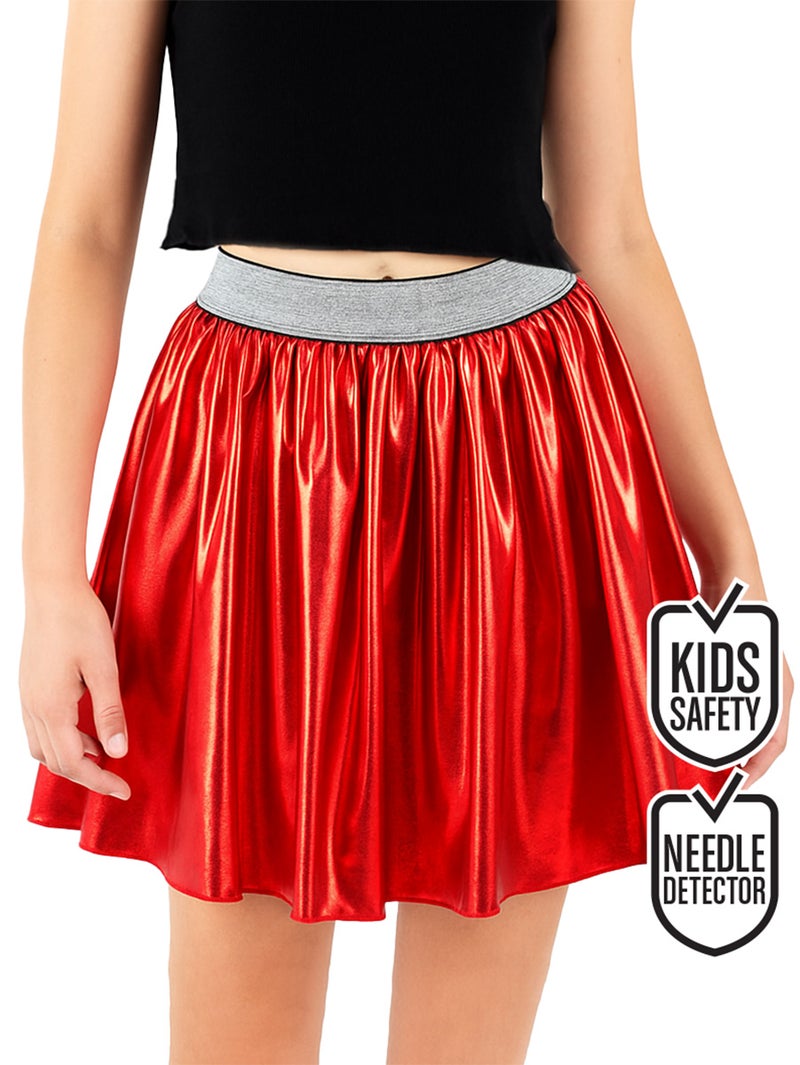 Denokids Metallic Red Foil Girl Skirt - Image 1