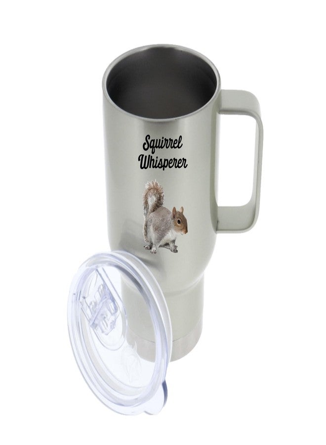 SpreadPassion Squirrel Whisperer Travel Mug – Funny Insulated Coffee Tumbler Cup for Tea or Hot Cocoa, Novelty Gift Idea - Image 1