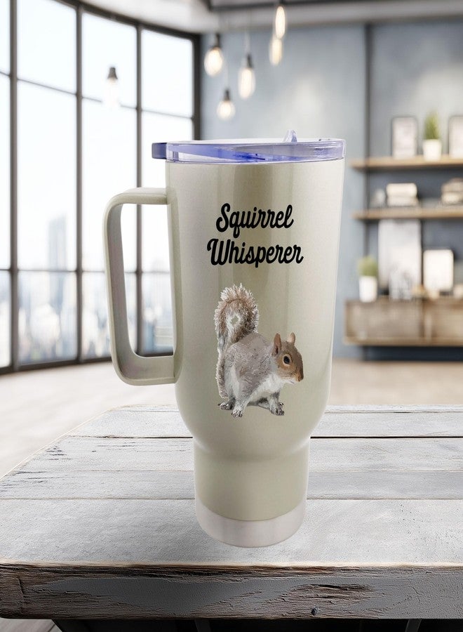 SpreadPassion Squirrel Whisperer Travel Mug – Funny Insulated Coffee Tumbler Cup for Tea or Hot Cocoa, Novelty Gift Idea - Image 4