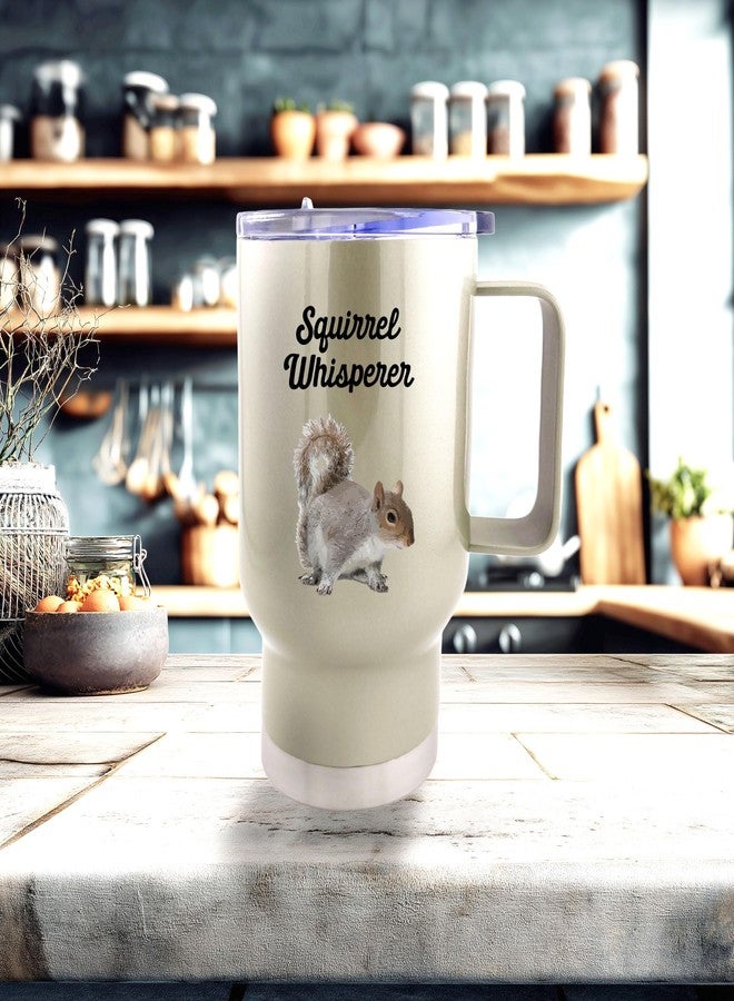 SpreadPassion Squirrel Whisperer Travel Mug – Funny Insulated Coffee Tumbler Cup for Tea or Hot Cocoa, Novelty Gift Idea - Image 3