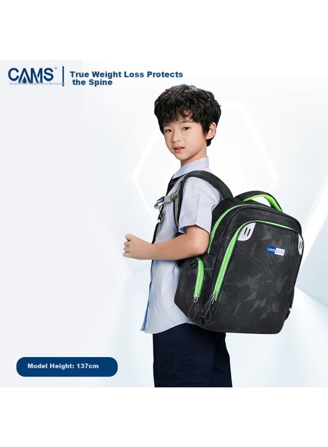Cams Floating Weight Reduction Backpack For Elementary School Students Grades 1-4 Lightweight Children's Backpack Exploration Black S03216 - Image 3