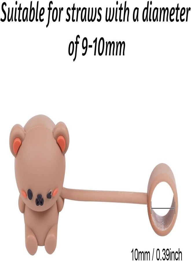 GANPUB Elephants Silicone Animal for stanley straw cover Caps for Stanley Tumbler - Compatible with 30oz & 40oz Tumblers, 0.4in Dust-Proof Reusable straw toppers. - Image 2