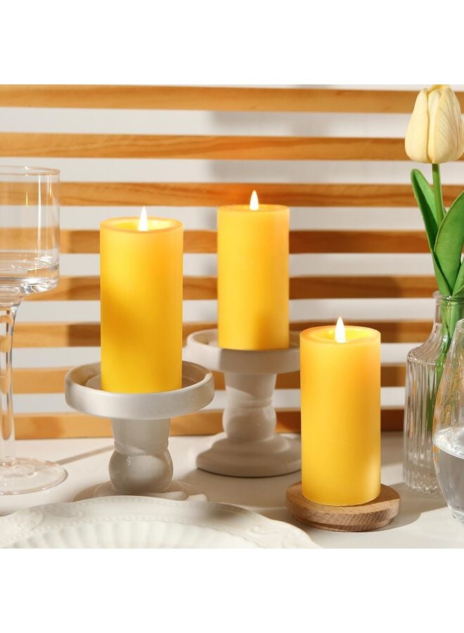 Natural Beeswax Pillar Candles,140 Hours Long Burning Pure Beeswax Candles Bulk,Unscented Bees Wax Candles for Home,Prayer,Dripless Smokeless Organic Beeswax Candles 2x4in-6pack - Image 4